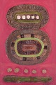 Leopold 
Falkowski 
(1913-1994). 
Polsk kunstner.
Olie på plade.
Abstrakt 
komposition.
Signeret ...