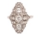Art Deco platin 
ring fra ca. år 
1910-20 prydet 
med 25 
diamanter i 
størrelserne 
ca. ...