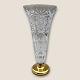 Wolfers Freres 
S.A., Belgisk 
Krystal vase, 
Med forgyldt 
Sterling 
sølvmontering, 
25,5cm høj, 
11cm ...