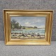 Oliemaleri på 
lærred, med 
motiv af en 
strandkant.
Kunstner NK 
Nielsen 
(1896-1956) 
også kaldet ...