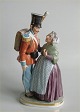 Kgl. Overglasur 
figur fra Royal 
Copenhagen 1112 
Kgl. Soldat og 
Heks Chr. T 
1909 20 cm H. 
C. ...