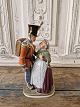 Royal 
Copenhagen 
Juliane Marie 
figur i 
overglasur - 
Soldaten og 
heksen No. 
1112, 1. ...