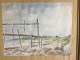 Anna-Lisa 
Reuter Lorenzen 
(1909-2001):
Parti fra 
Asnæs Strand 
1941.
Akvarel på 
papir.
Sign.: ...