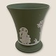 Wedgwood, 
Jasperware, 
Grøn vase, 10cm 
høj, 8,5cm i 
diameter *Pæn 
stand*
