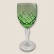 Krystal glas, 
Med grøn kumme, 
13,5cm høj, 6cm 
i diameter 
*perfekt stand*