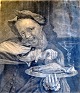 Ubekendt 
kunstner (17. 
årh.): Mand med 
citron og 
kylling. Efter 
Danïel Boone, 
1650. 
Mezzotinte ...