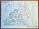 Ley, Hans 
Christian 
Clausen (1828 - 
1875) Danmark: 
Kvinder og barn 
omkring et 
bord. Tusch. 
...