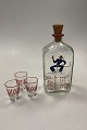 Holmegaard 
Jacob Bang 
Kantineflaske 
med 3 glas 
Sømand
Måler 19,5cm / 
7.68 inch