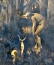 Dansk kunstner 
(20. 
årh.): Feer og 
satyr i skov. 
Symbolistisk 
billede. 
Omkring 1900. 
Pastel på ...