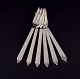Georg Jensen 
Pyramid. Six 
cake forks in 
sterling 
silver.
