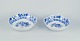 To 
serveringsskåle 
i porcelæn. 
Løgmønstret 
dekoration.
Ca. Tyskland, 
1930/40’erne.
Stemplet ...