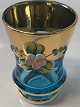 Rømerglas 
Snapseglas Blå 
med blomster
Højde 5,5 cm
Pæn og 
velholdt stand