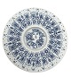 Bjørn Wiinblad, 
Nymølle. Blå 
platte eller 
fad med 
kvindeansigt. 
Nr. 3057/1242. 
Diameter 30 cm. 
...