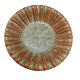 Michael 
Andersen, 
Bornholm, Stort 
fad i grønt med 
orange tunger. 
Nr. 3963/2. 
Diameter 31 cm. 
...