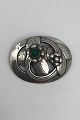 Georg Jensen 
Sterling Sølv 
Broche No. 13 
(Grøn Agat) 
Måler 3.9 cm x 
5.1 cm (1.53 
inch x 2 inch) 
...
