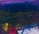 Lars Bertle (f. 
1925), Svensk 
kunstner.
Olie på plade. 

Titel: ”Natt, 
Rhodos”.
Abstrakt ...