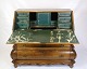 Chatol with four drawers, inlay and with interior painting. The chatol is made of light walnut ...