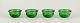 Kaj Franck for Nuutajärvi, Finnish glass artist.A set of four ‘Luna’ rinsing bowls in green ...