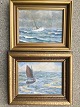 Ubekendt 
kunstner (20 
årh):
2 små mariner 
- Kuttere på 
havet.
Olie på plade
Usigneret
12x16 ...