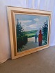 Maleri fra 
1960erne.
Højde 80cm 
Bredde 90cm