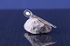 Brooch in 14 carat gold, with pearl and small diamond. Stamped WG 585.
