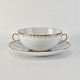 Bouillonkop med 
underkop fra 
stellet Luna
Nr. 247
Hvidt porcelæn 
dekoreret med 
guld motiv og 
...