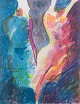 Hans 
Tyrrestrup. 
Litografi.
Farverigt 
litografi af 
Hans Tyrrestrup 
(f. 1944), 
udført i ...