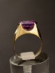 14 karat guld 
ring med 
ametyst