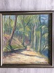Martin 
Kaalund-
Jørgensen 
(1889-1952):
"Vej gennem 
skov" 1937.
Olie på 
lærred.
Sign.: M- ...