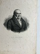 Edvard Lehmann (1815-92):Portræt af Forfatter og Filolog Peter Andreas Heiberg ...