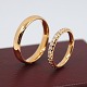 Becher; Set of 
wedding rings 
in 18k gold, 
one set with 
...
