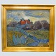 Olaf Rude painting.Olaf Rude; an oil painting, Bornholm, Denmark.Painted in 1934, with the ...