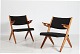 Dansk 
Møbeldesign
Par lette easy 
chairs
af massiv eg 
...