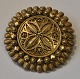 Norsk forgyldt 
sølv brosche i 
med filigran, 
Tostrup, 
Kristiania 
(Oslo), 1885, 
Norge. 
Stemplet. ...