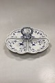 Royal Copenhagen Musselmalet Riflet Kabaretfad No. 396. Fire ruminddelinger og hank. 1. ...