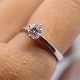 Georg Jensen; Diamond ring in 18k white gold. Diamond 0.55 ct. Top Wesselton, VVS. Ring size: ...