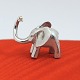 Ole Lynggaard; Big elefant clasp in 14k white gold, set ...