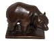 Bronze bear figurine on base.Unknown hallmark, please see picture.Length 10.8 cm.The ...