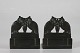 Just Andersen (1884-1943)Set of two bookends with owlsDessin no. 2254 Made of disco ...