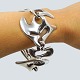 Georg Jensen sølvsmykke.Henning Koppel for Georg Jensen;Amøbe armbånd i sterlingsølv. ...