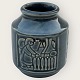Bornholm ceramics, Michael Andersen, Small vase with motifs from Bornholm, smokehouses, ...