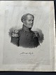 I.W. Tegner (1815-93):  Portræt af Generalmajor Olaf Rye (1791-1849).Litografi på ...
