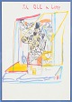 Jens Birkemose, mixed media, listed Danish artist.