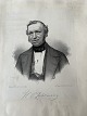Litografi af Isac Wilhelm Tegner - Portræt af ...