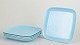 Höganäs Keramik, set of five dinner plates in turquoise glaze.Square dinner plates in ...