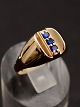 14 carat gold ring with blue topazes