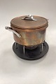 Georg Jensen fondue pot set in Copper, bottom in cast ironComplete set with pot, lid, ...