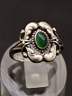 Georg Jensen vintage ring dess. 30 med grøn agat