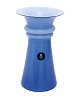 Holmegaard, Harmony, Støvblå vase opalhvid indvendig. Designet af Michael Bang i 1989. Højde 16 ...