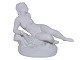Rare Royal Copenhagen figurine, Venus by artist Gerhard Henning.Partly in glazed and ...